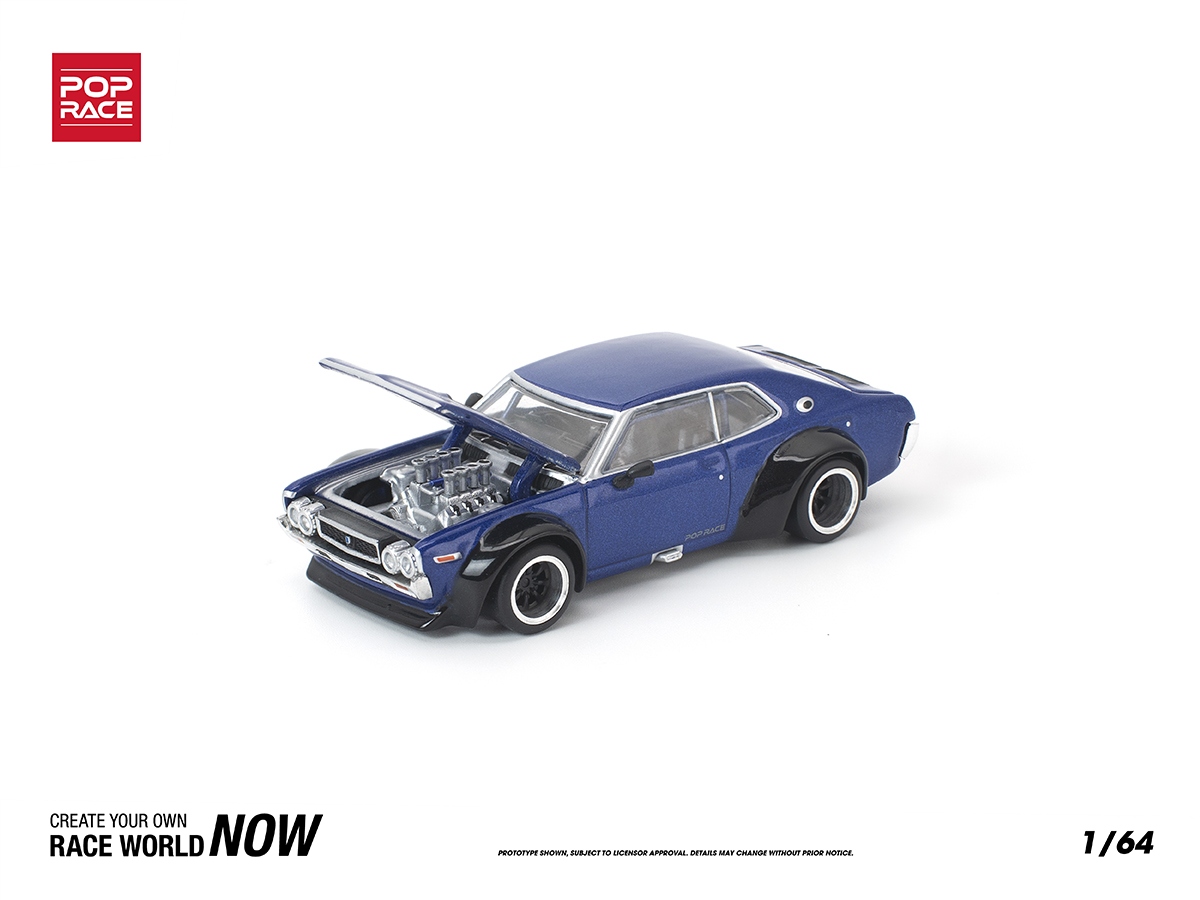 Nissan Laurel C130 1:64 POP RACE Azul - 20 anos! Loja on-line de