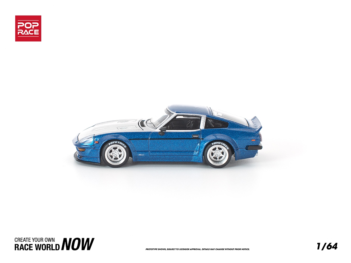 Datsun 280ZX Pandem Body Kit 1:64 POP RACE Azul - 20 anos! Loja on