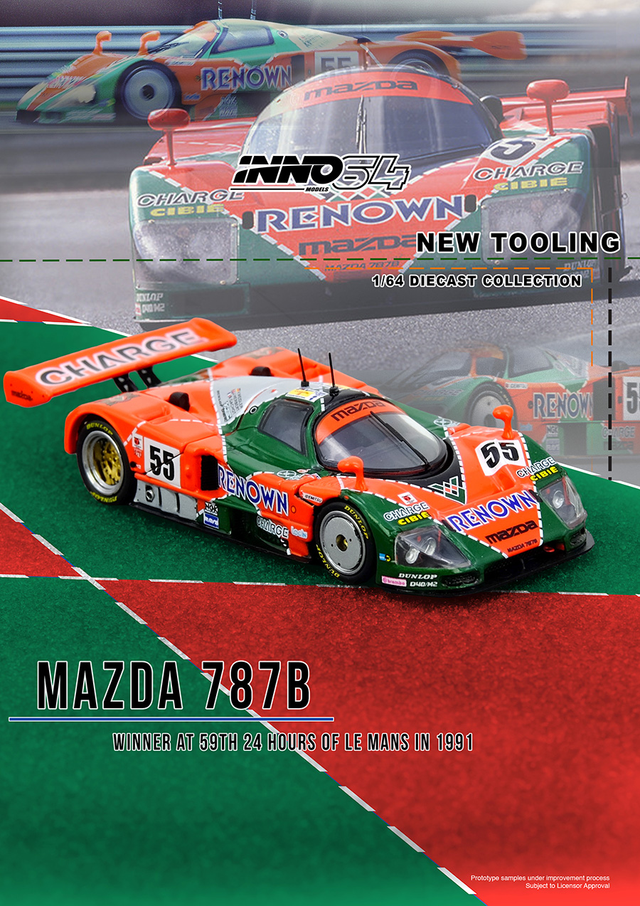 Mazda 787B Winner 24Hs LeMans 1991 1:64 INNO64 - 20 anos! Loja on