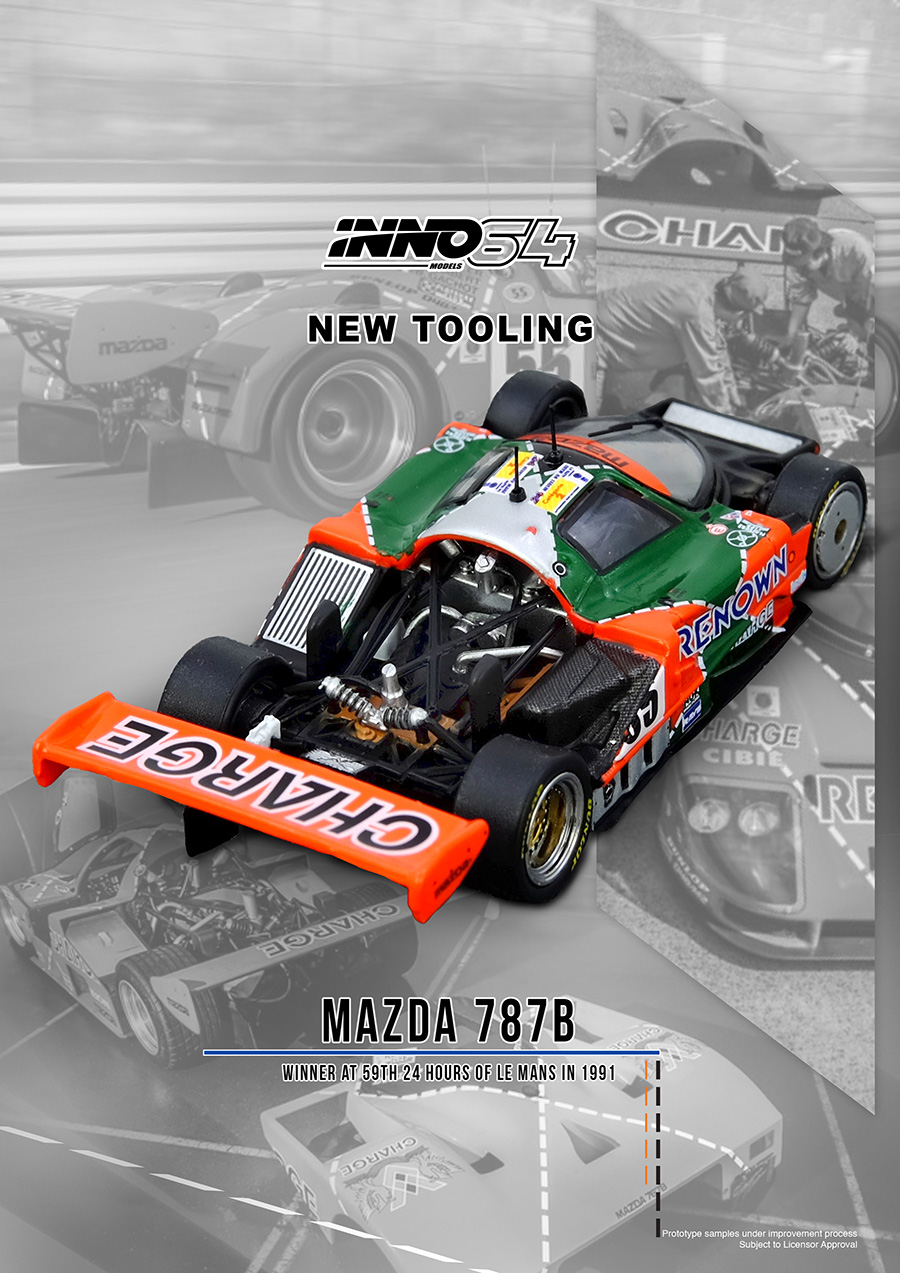 Mazda 787B Winner 24Hs LeMans 1991 1:64 INNO64 - 20 anos! Loja on