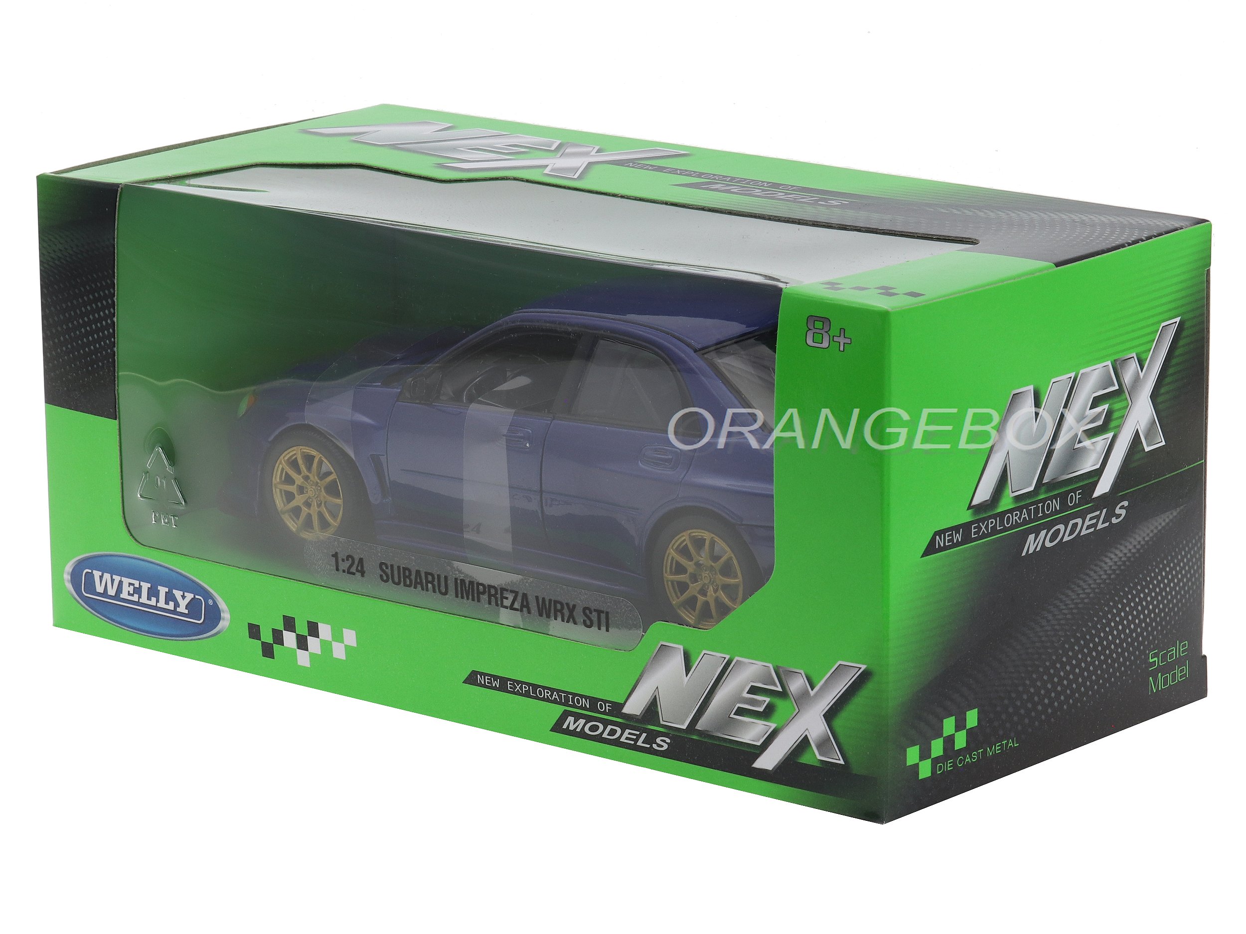 SUBARU IMPREZA WRX STi ミニカー Subaru Impreza WRX STI 2006 1:24 Welly Azul - 20 anos! Loja on