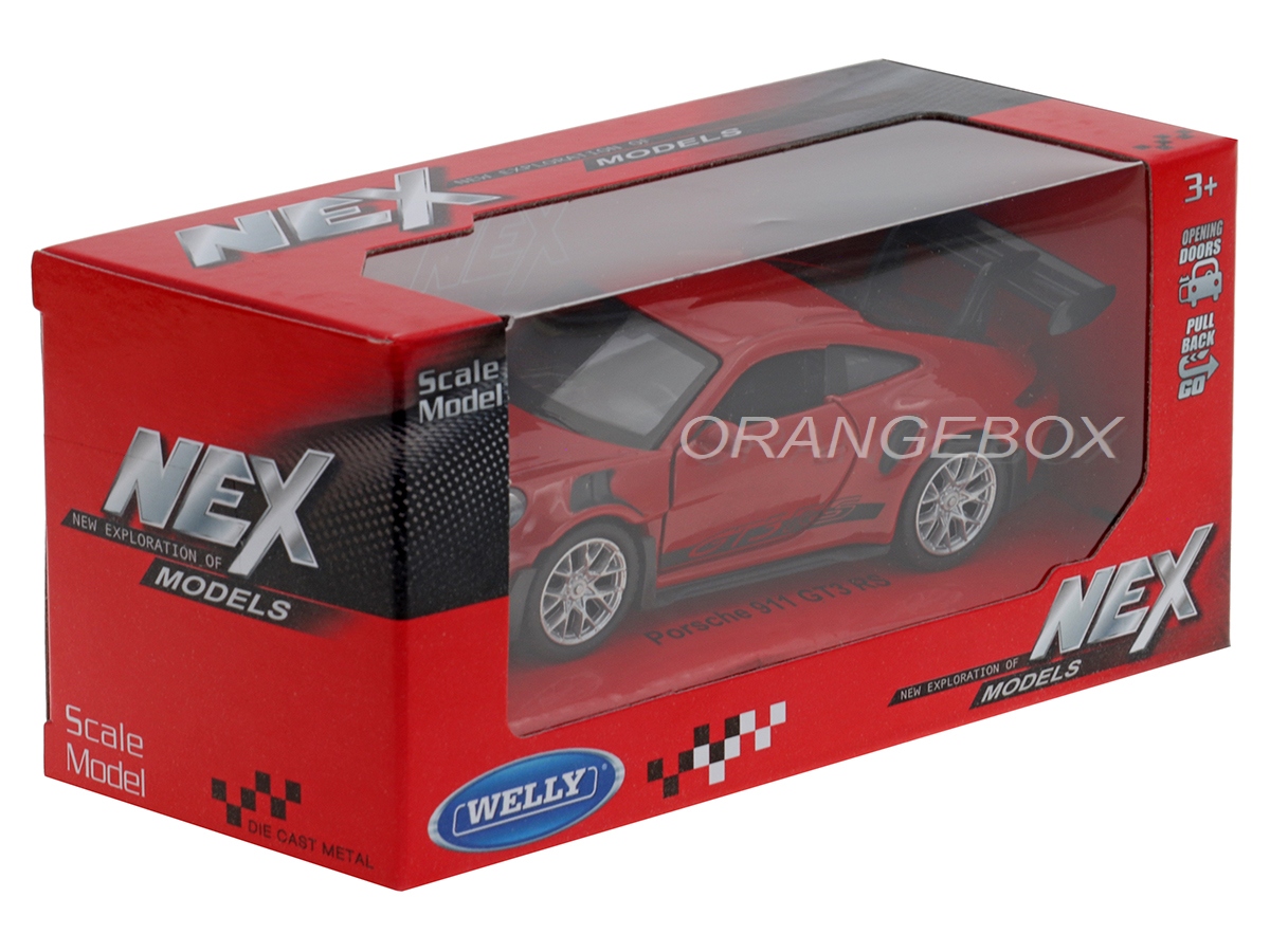 Porsche 911 GT3 RS (992) 2023 1:36 Welly Vermelho - 20 anos! Loja
