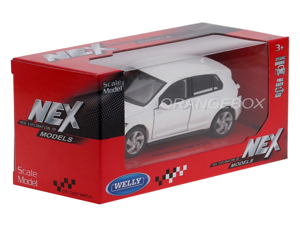Volkswagen Golf 8 GTI 2020 1:36 Welly Branco - 20 anos! Loja on