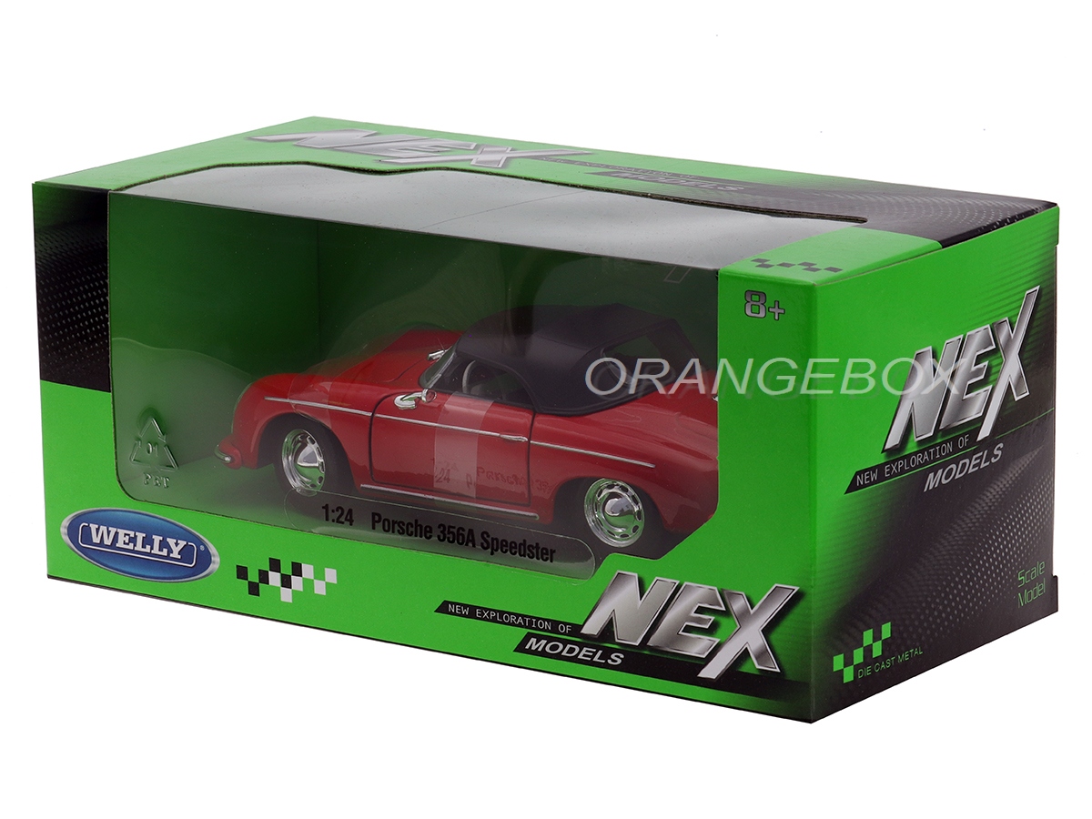 Porsche 356A Speedster 1956 1:24 Welly Vermelho - 20 anos! Loja on