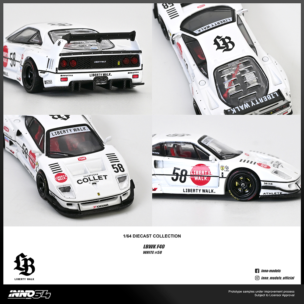 LBWK F40 COLLET 1:64 INNO64 - 20 anos! Loja on-line de miniaturas