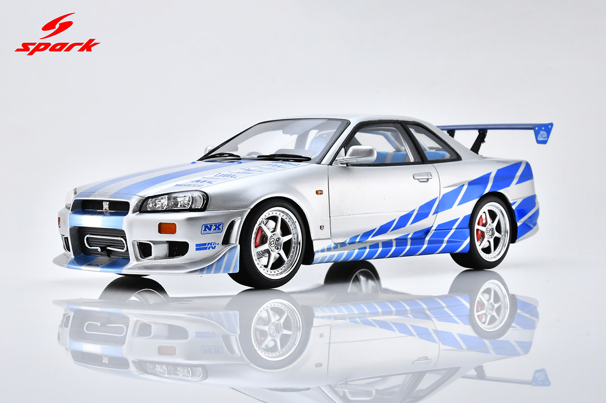 Nissan Skyline GT-R R34 Brian O'Conner Velozes e Furiosos 1:18