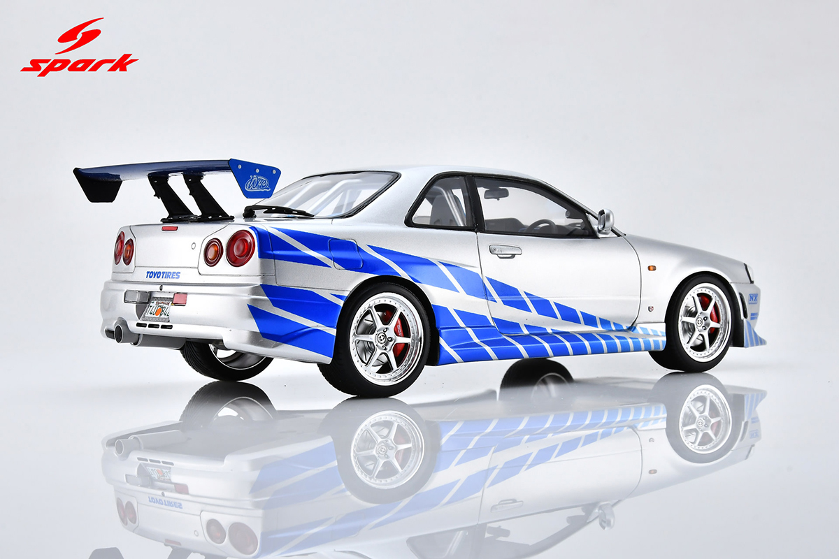 Nissan Skyline GT-R R34 Brian O'Conner Velozes e Furiosos 1:18