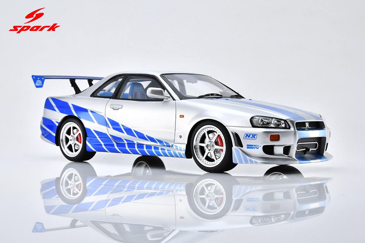 Nissan Skyline GT-R R34 Brian O'Conner Velozes e Furiosos 1:18