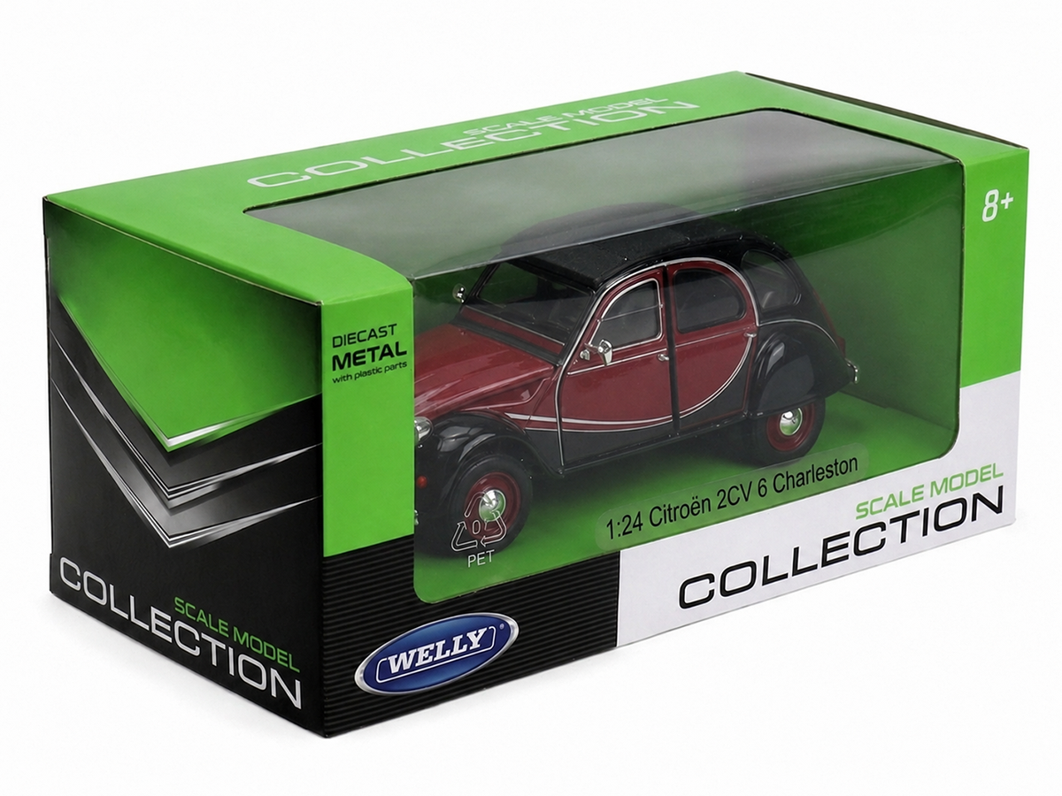 Citroen 2CV 6 Charleston 1:24 Welly Vermelho - 20 anos! Loja on