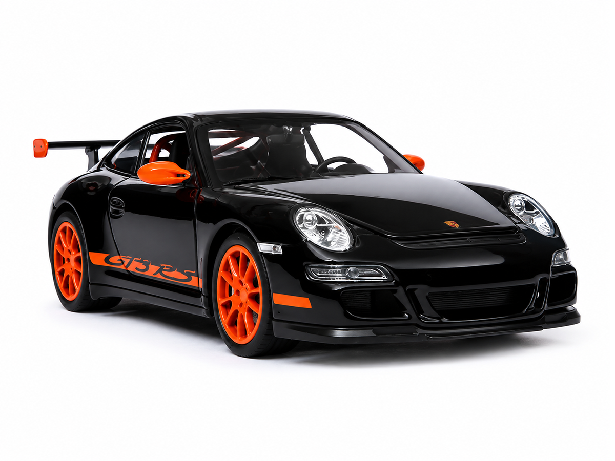 Porsche 911 GT3 RS 1:24 Welly Preto - 20 anos! Loja on-line de