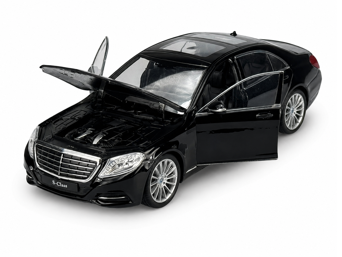 Mercedes-Benz S-Class 1:24 Welly Preto - 20 anos! Loja on-line de