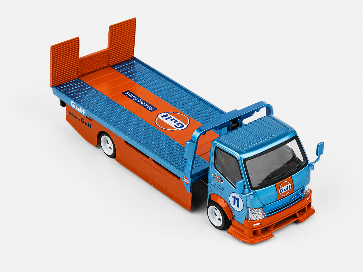 PRÉ-VENDA *** Custom Flatbed Tow Truck 1:64 Microturbo - 20 anos