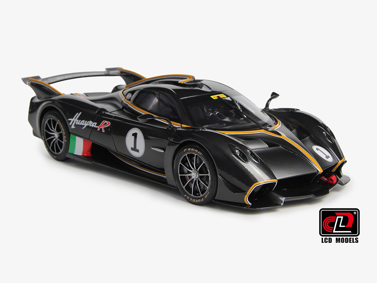 PRÉ-VENDA *** Pagani Huayra R 1:18 LCD Models Carbon Black - 20
