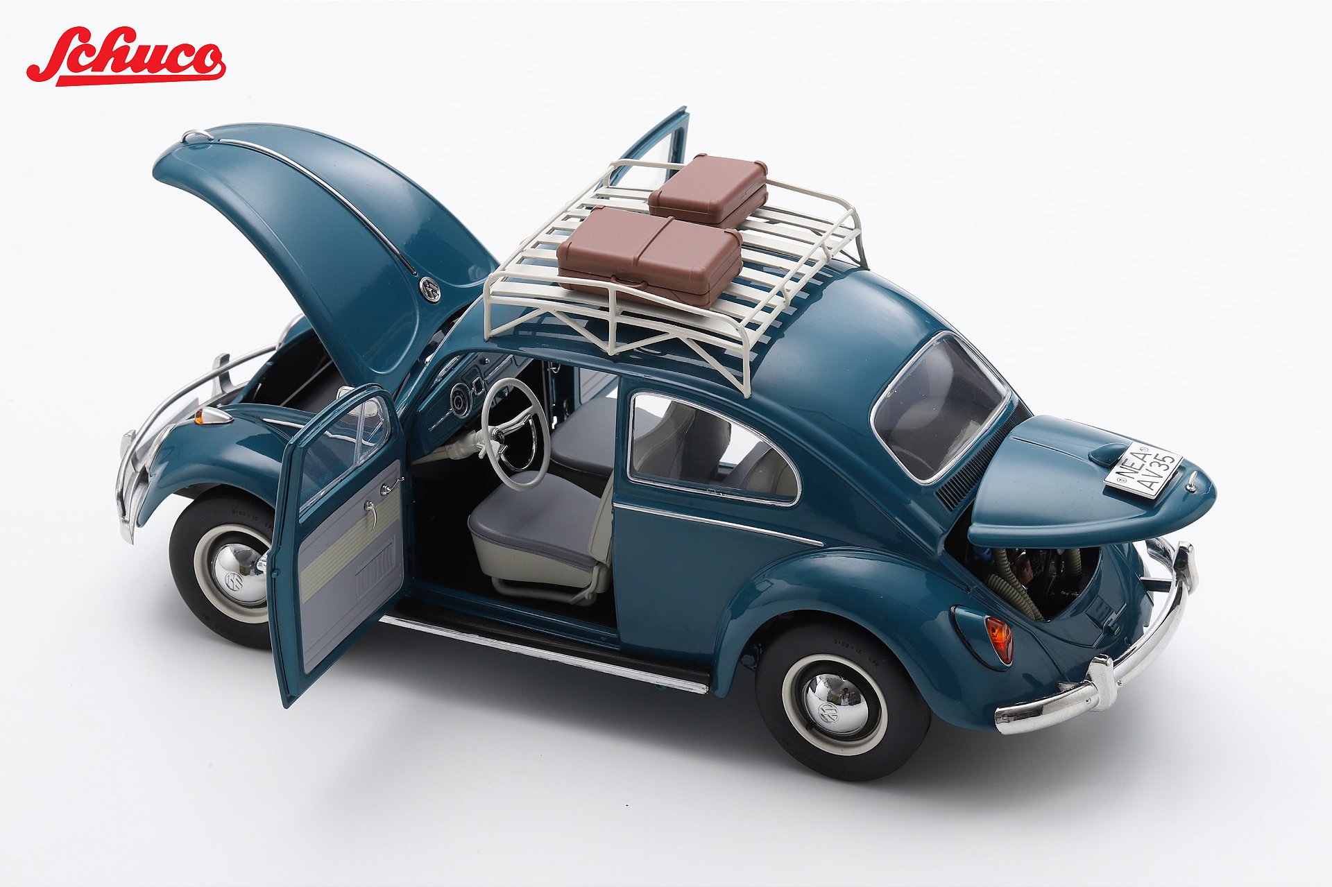 Volkswagen Fusca 1963 1:18 Schuco Azul - 20 anos! Loja on-line de