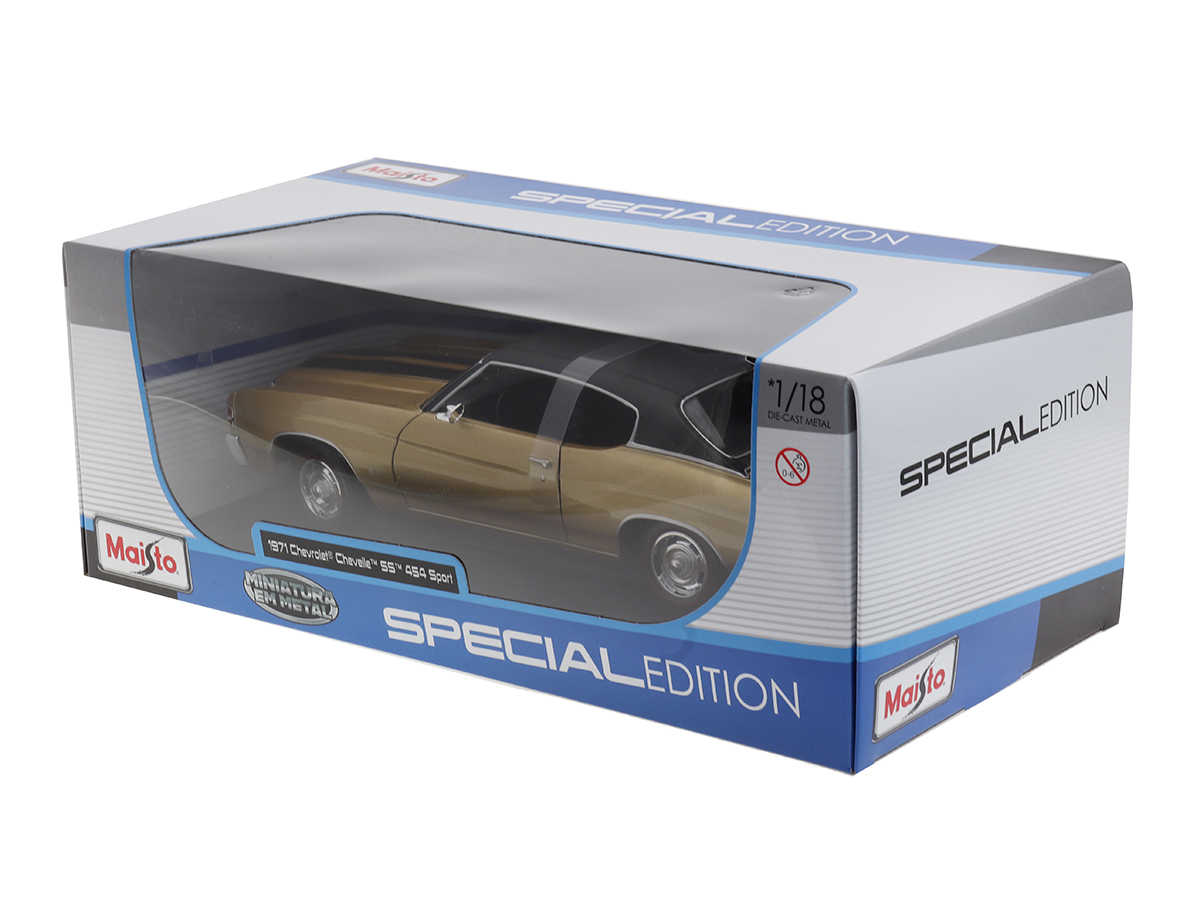 Chevrolet Chevelle SS 454 1971 Maisto 1:18 Dourado - 20 anos! Loja