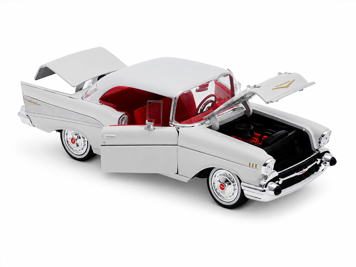 Chevrolet Bel Air Coupe 1957 1:18 Maisto Branco - 20 anos! Loja on