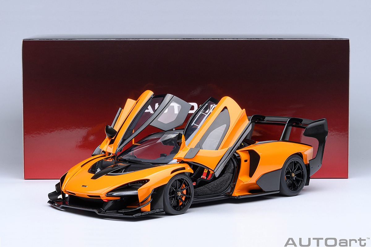 PRÉ-VENDA *** Mclaren Senna GTR 1:18 Autoart Laranja - 20 anos