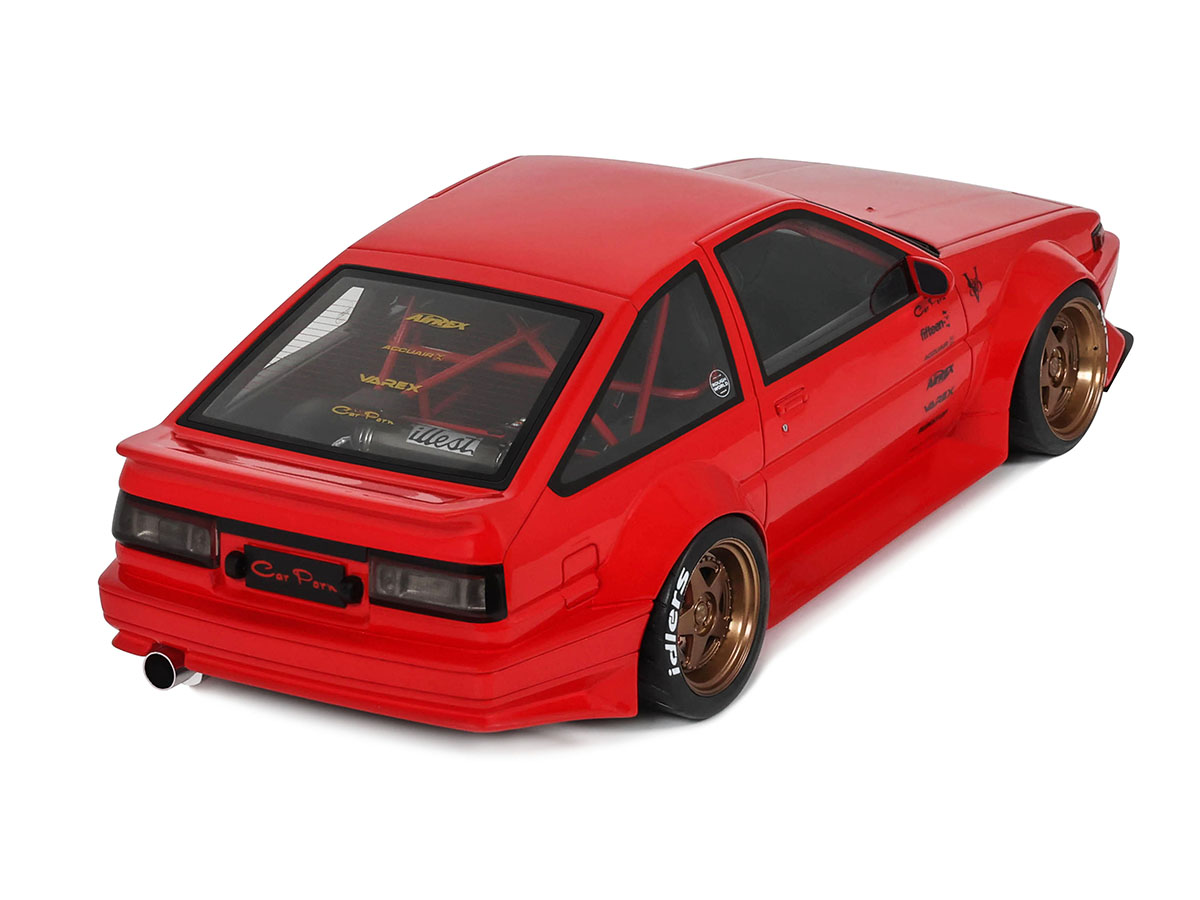 Toyota Sprinter Trueno オレンジ ミニカー　1/24改 Toyota AE86 Sprinter Trueno Widebody 1986 1:18 OttOmobile Vermelho