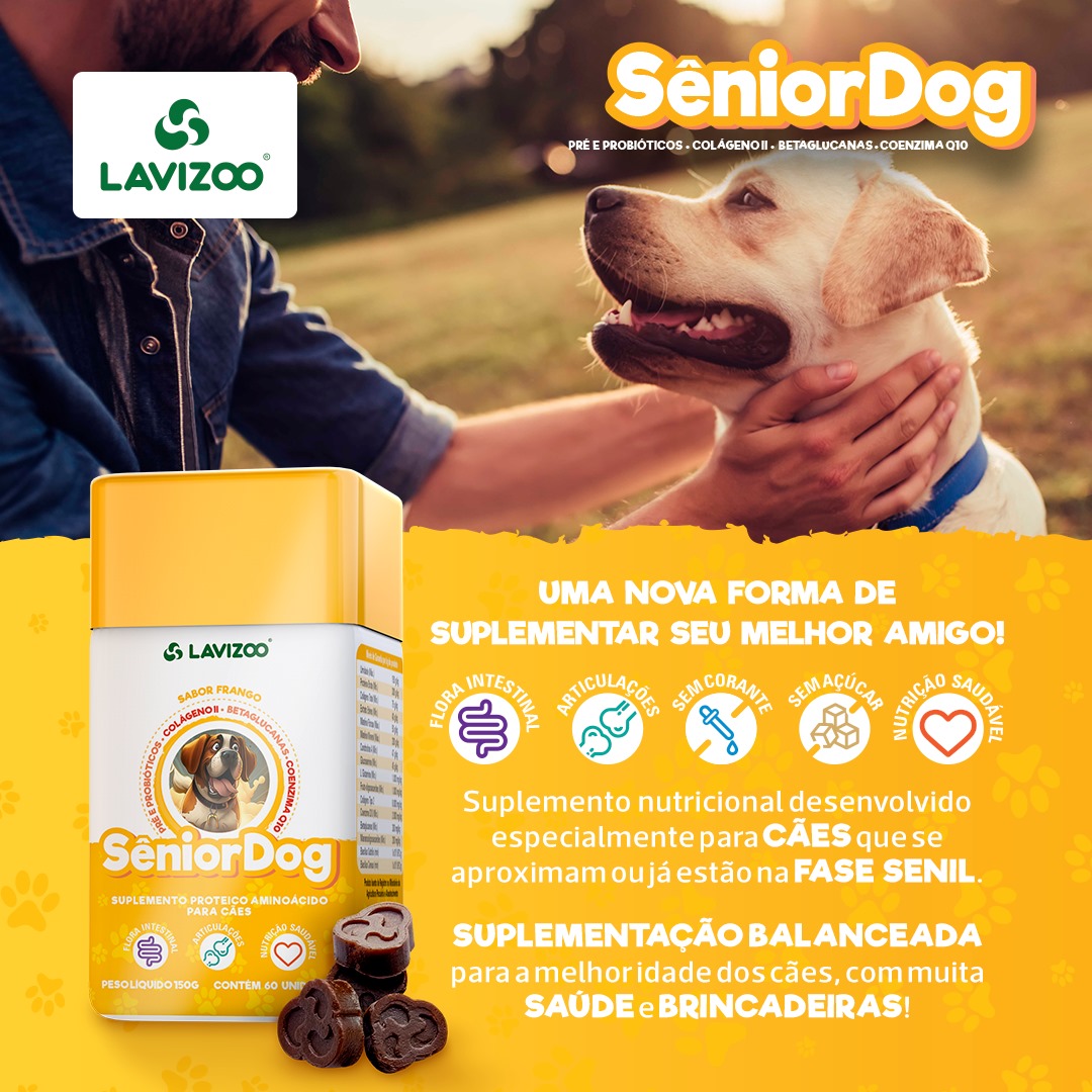 Senior Dog Lavizoo Suplemento Gourmet para Cães Idosos - Cuida+Pet ...