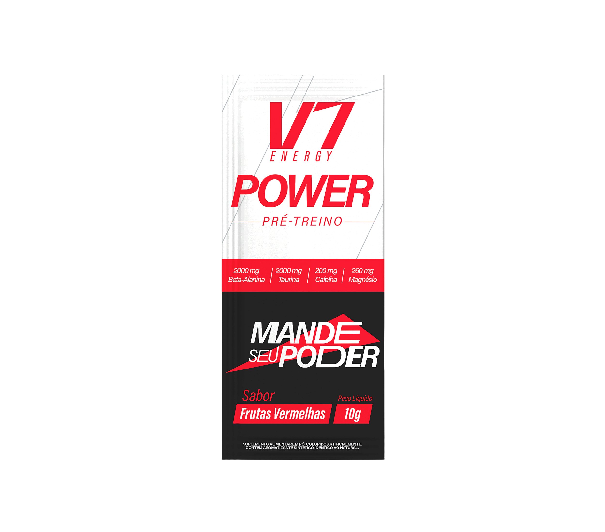 Pré-Treino V7 Power Sachê (Frutas Vermelhas) – V7 Energy - V7