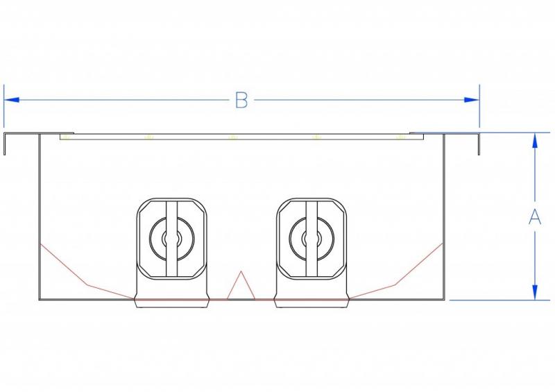 Luminária de embutir alto rendimento fechada com difusor incolor