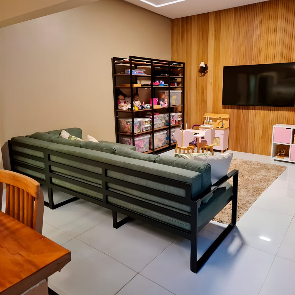 SOFÁ ESTILO INDUSTRIAL SOFÁ PARA ÁREA EXTERNA - Naura Design