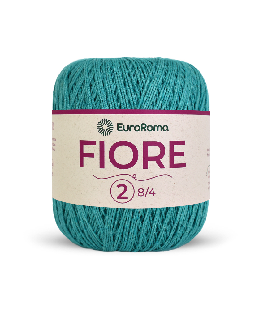 Novelo Fiore Fio 2 - EuroRoma 8/4 - Cor Verde Água Escuro | Versatilidade e  Elegância para Crochê, Tricô e Artesanato - Bambu Rosa