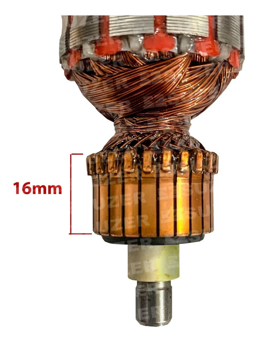 Induzido Rotor P/ Esmerilhadeira 1347 Gws 7-115 Antiga 110v - suzer