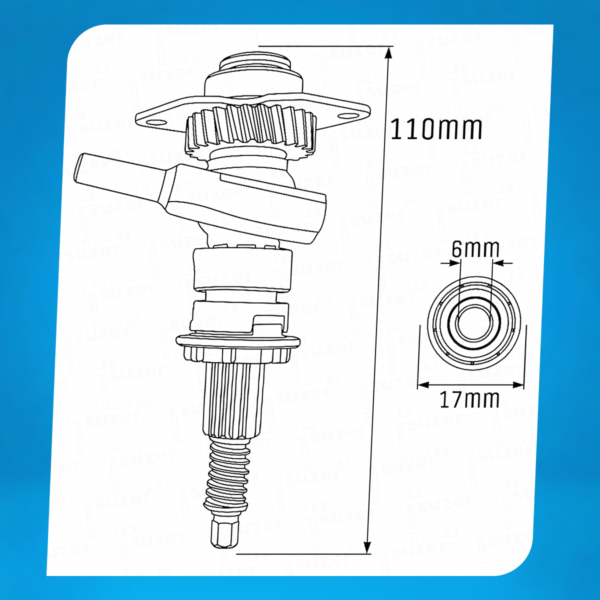 Kit Eixo Completo Martelete Makita Hr2470 / Hr2014 / Hr2016 - suzer