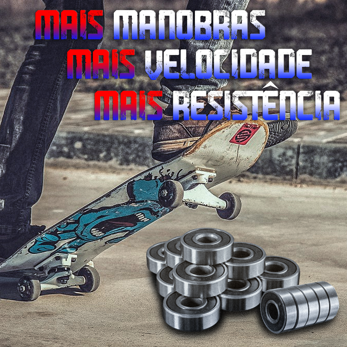 8 Rolamento Blindado 608 Z Skate Longboard 8x22x7mm Abec 1 - suzer