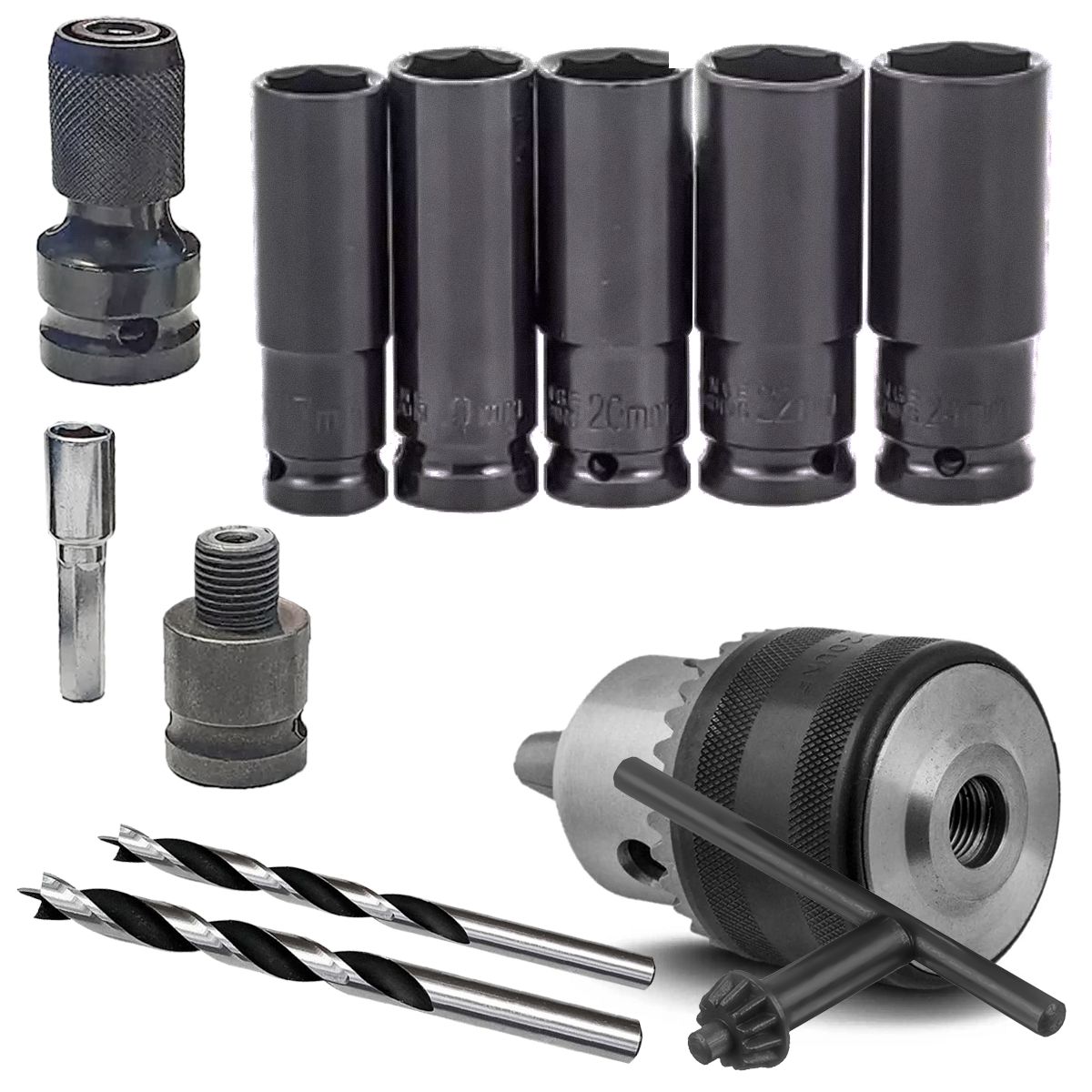 Chave De Impacto Potente 21v 4.0ah 800nm + Kits E Mandril - suzer