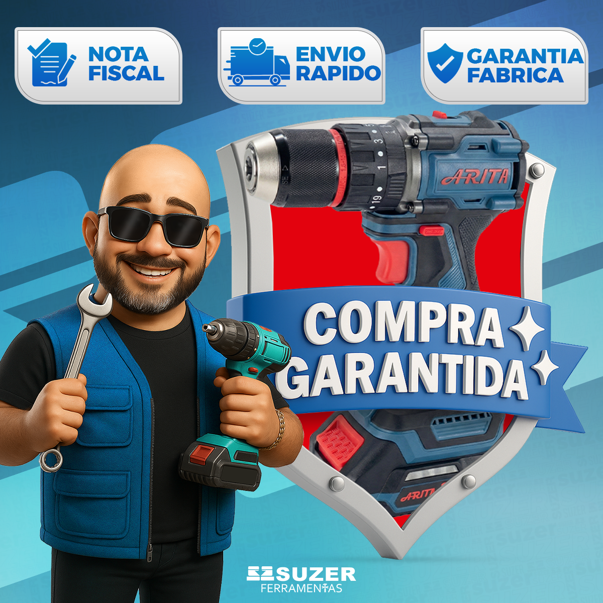 Parafusadeira De Impacto Arita 13mm Professional Lithium 20v - suzer