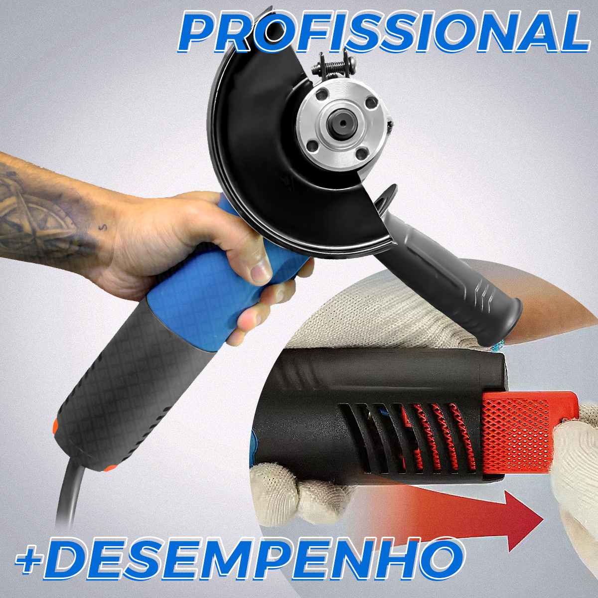 Esmerilhadeira Angular 220v 800w Professional Dongcheng Azul - suzer