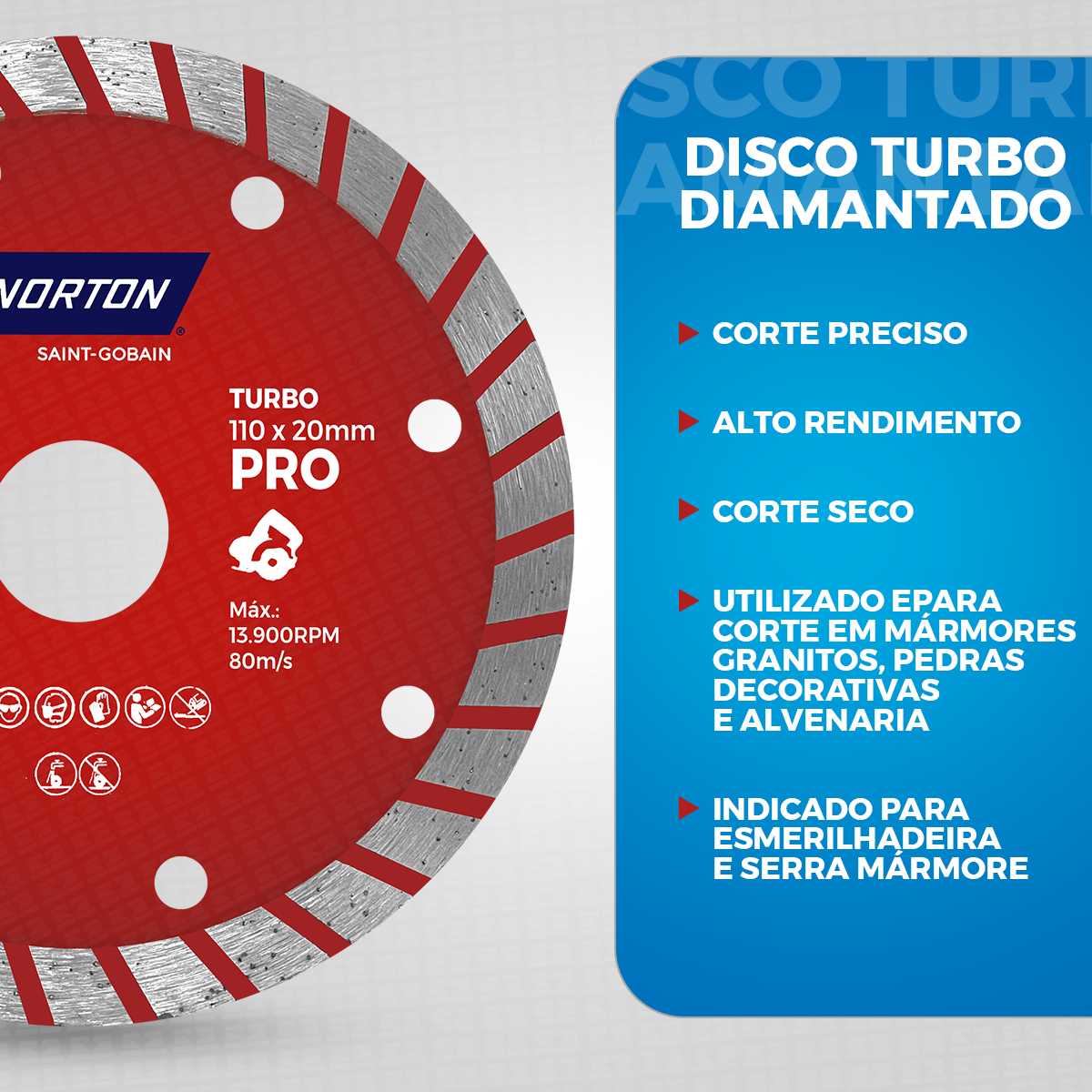 Kit Flange Esmerilhadeira Com Furo 20mm + Disco Segmentado - suzer