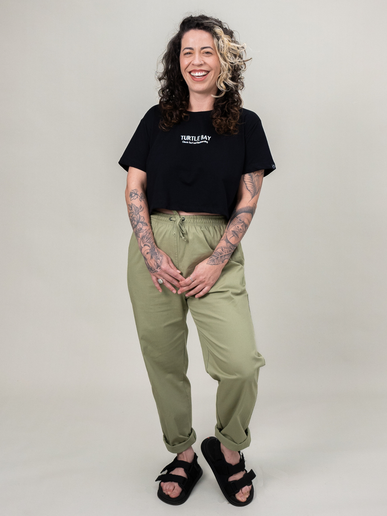 Dead Moda Moda Turtle Cropped Turtle Original Black - Turtle Bay