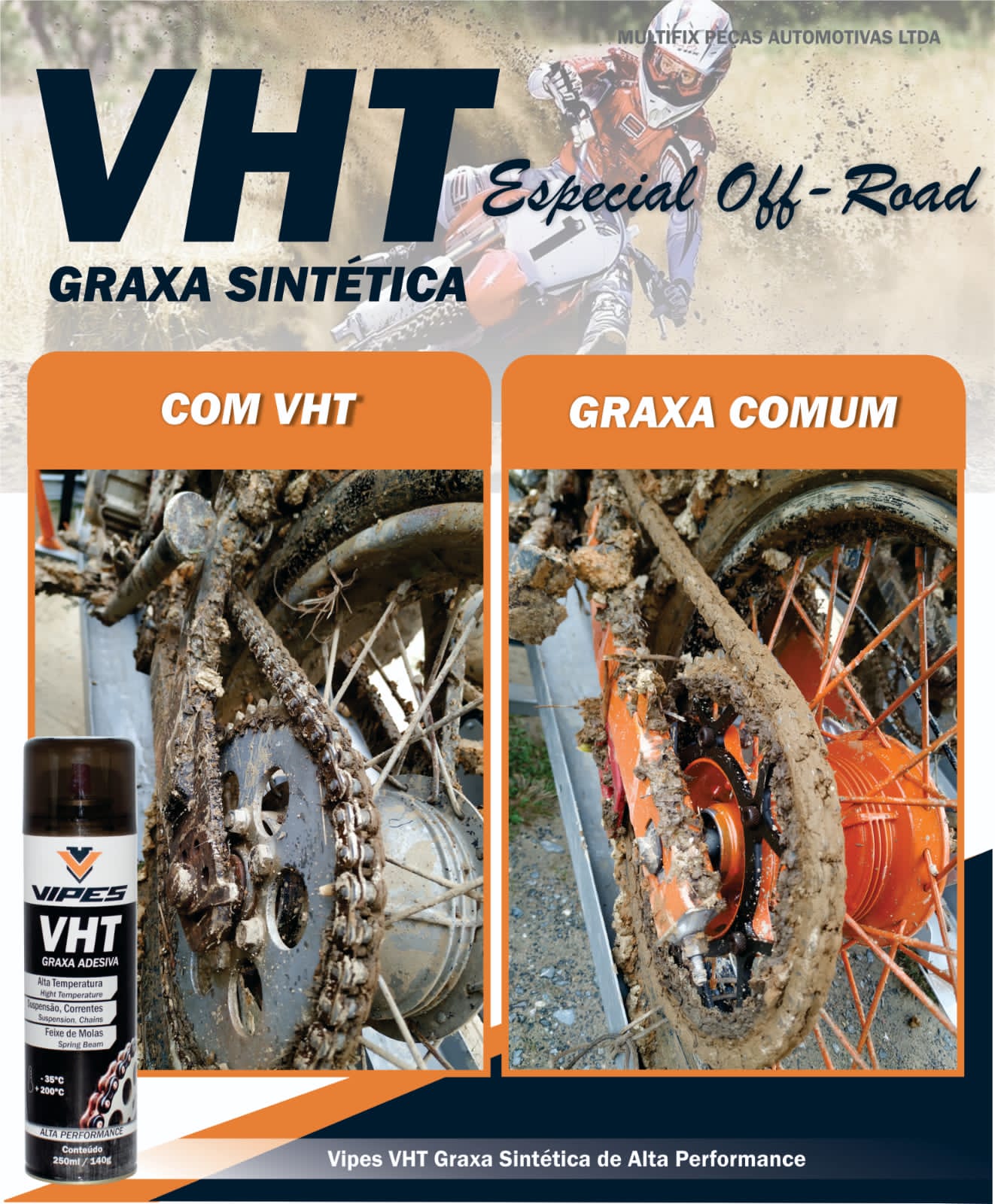 Graxa adesiva VHT Vipes - Encross Off-road