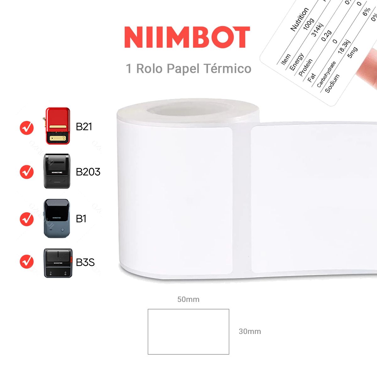 Niimbot B21 NIIMBOT Labels For B21 Pro,Red And Black Printing