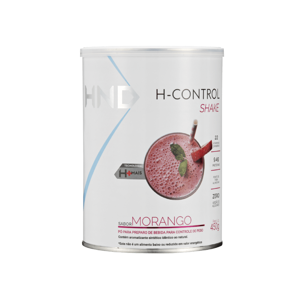 Shake Nutritivo HND H-Control – Sabor Morango Delicioso 450g