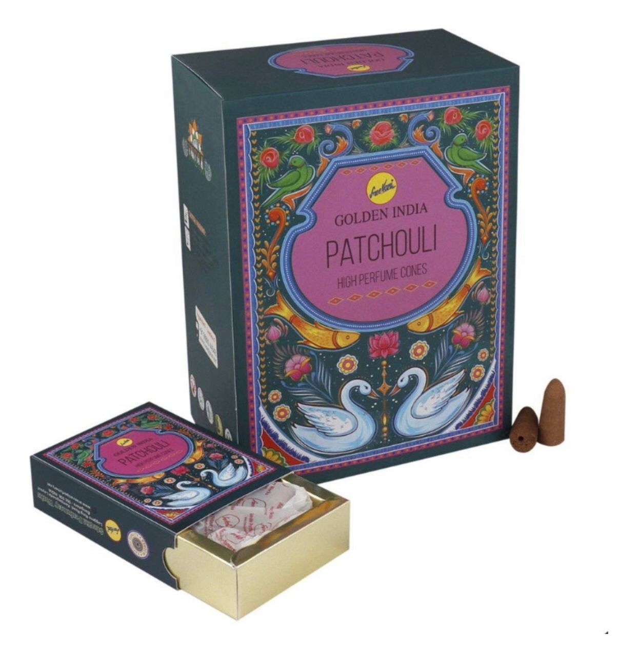 Song of India Organic - Incenso in coni Patchouli