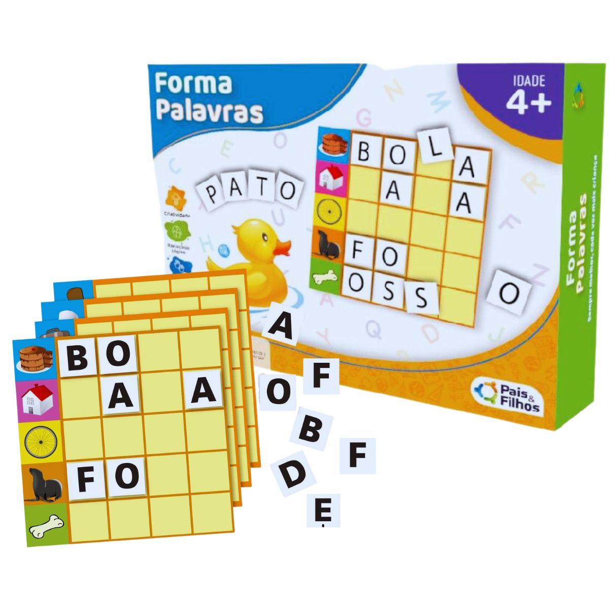 Kit 06 Jogos Educativos Infantis Pedagógico Memória Alfabeto