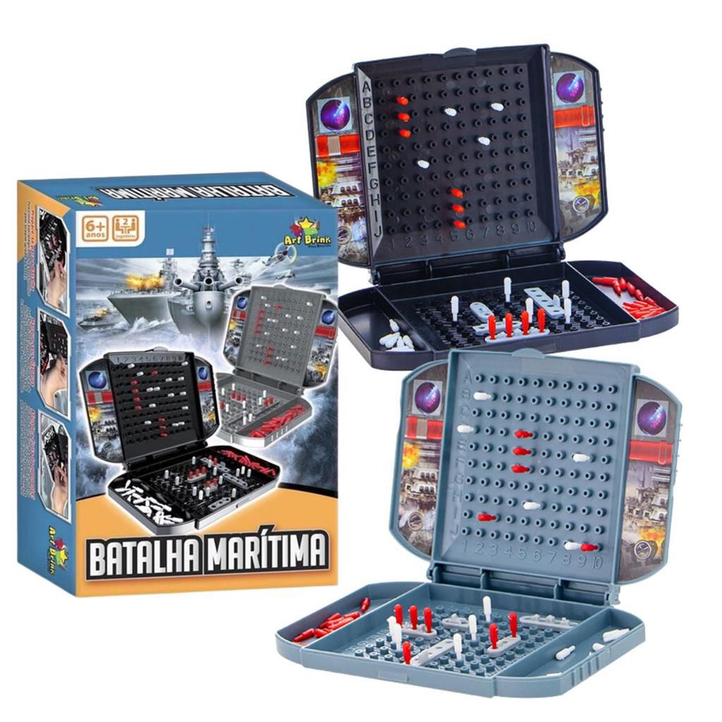Jogo de Tabuleiro Batalha Naval Brinquedo Infantil de Estrategia
