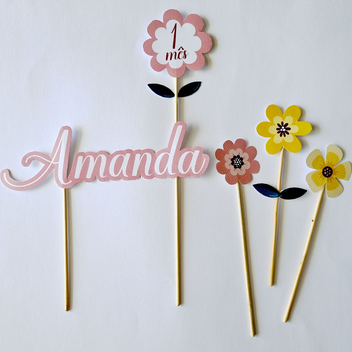 Topo Para Bolo Tema Jardim De Flores Gallarte