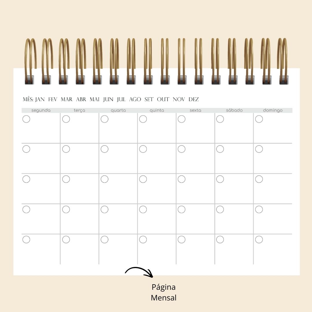 Duo Planner Anual - Sem Data - Planejamento 2 em 1 - Papelaria Produtiva