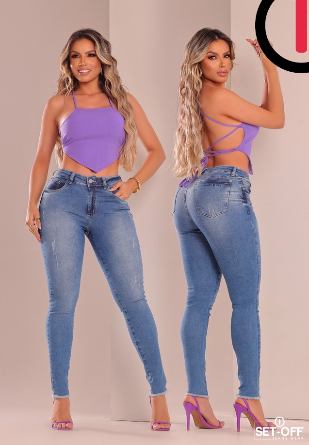 CALCA JEANS FEM SETT OFF CIGARRET PUSH UP 005571 - Sonata