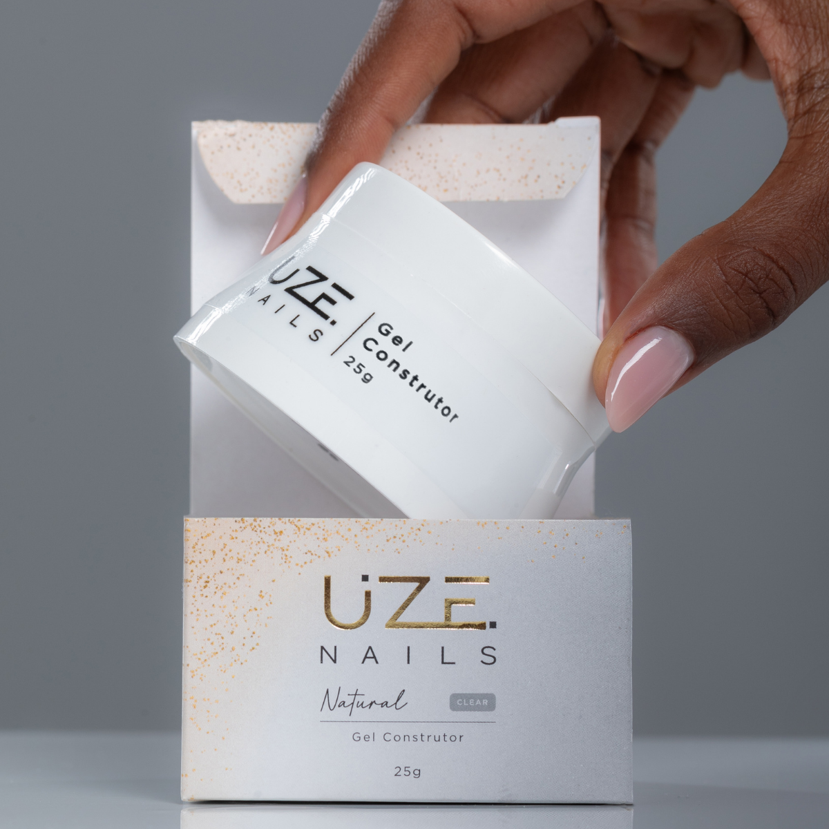 GEL CONSTRUTOR NATURAL PINK 25G - UZE NAILS - Shopping Beleza Estética