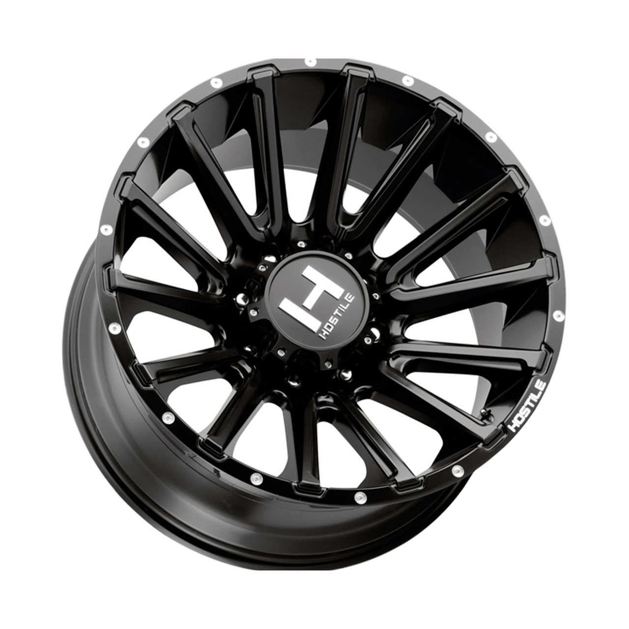 Jogo de Rodas Hostile Typhoon H123 22x10 8x165.1 -25mm Preto Fosco ...