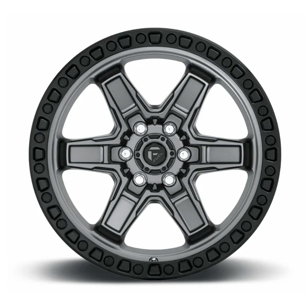 Jogo de Rodas Fuel Kicker 6 D699 20x9 6x139.7 +1MM Grafite Com Borda