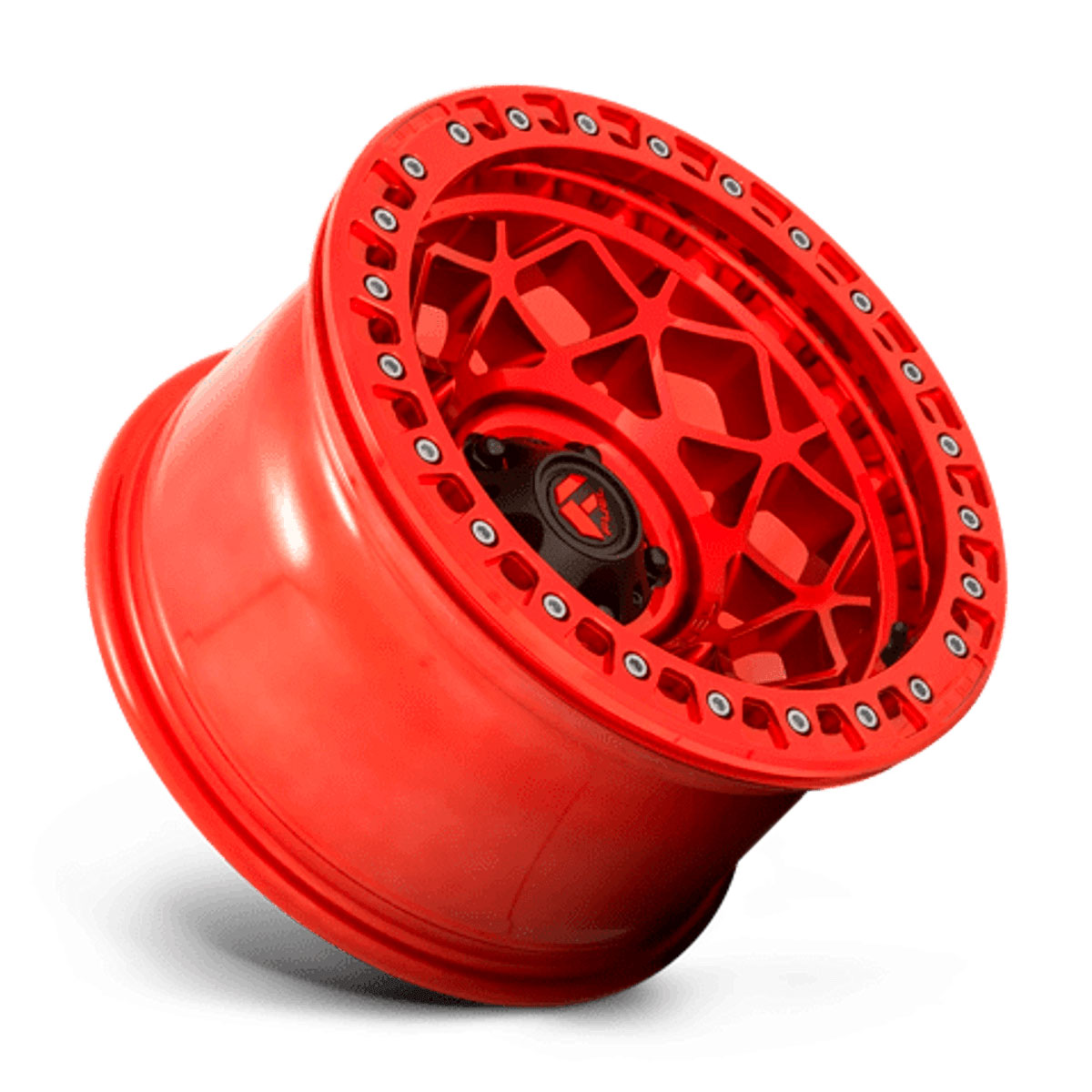 Jogo de Rodas Fuel Zephyr Beadlock D100 17x9 6x139.7 15MM Vermelho 4x4 Store Brasil