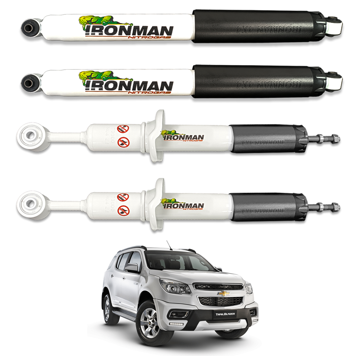 Kit Suspensão IronMan NitroGás para Chevrolet Trailblazer 2013 a 2024 ...