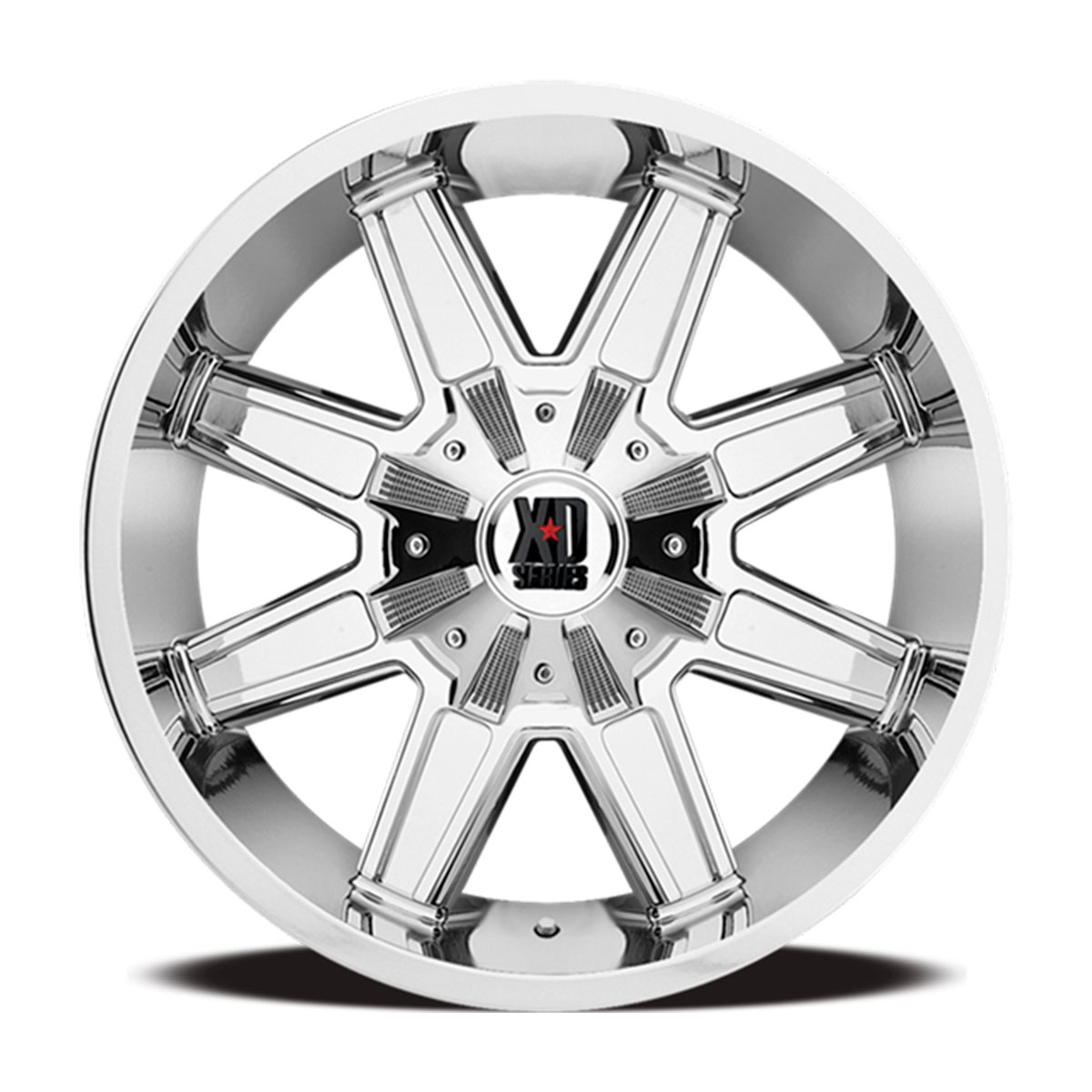 Xd35 Rondo Jogo de Rodas XD Trap XD823 20x9 8x165.1 +18MM Cromado - 4x4 Store Brasil